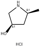 (3R,5S)-5-甲基吡咯烷-3-醇盐酸 结构式