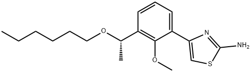 (S)-4-(3-(1-(正己氧基)乙基)-2-甲氧基苯基)噻唑-2-胺 结构式