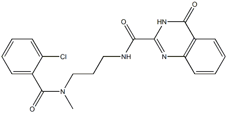 N-(3-{[(2-chlorophenyl)carbonyl](methyl)amino}propyl)-4-hydroxyquinazoline-2-carboxamide 结构式