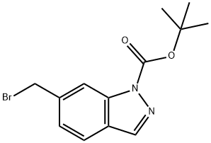 6-(溴甲基)-1H-吲唑-1-羧酸叔丁酯 结构式