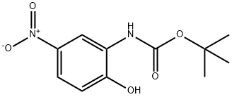 (2-羟基-5-硝基苯基)氨基甲酸叔丁酯 结构式