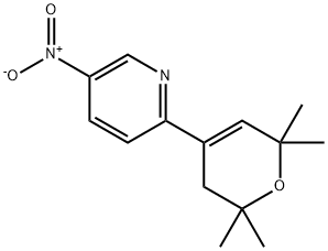 5-nitro-2-(2,2,6,6-tetramethyl-3,6-dihydro-2H-pyran-4-yl)-pyridine 结构式