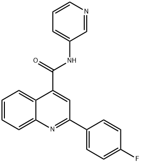 2-(4-fluorophenyl)-N-(pyridin-3-yl)quinoline-4-carboxamide 结构式