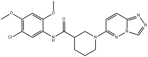 N-(5-chloro-2,4-dimethoxyphenyl)-1-([1,2,4]triazolo[4,3-b]pyridazin-6-yl)piperidine-3-carboxamide 结构式