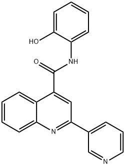 N-(2-hydroxyphenyl)-2-(pyridin-3-yl)quinoline-4-carboxamide 结构式