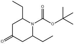 TERT-BUTYL 2,6-DIETHYL-4-OXOPIPERIDINE-1-CARBOXYLATE 结构式