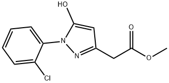 甲基[1-(2-氯苯基)-5-羟基-1H-吡唑-3-基]乙酸酯 结构式