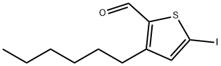 3-己基-5-碘噻吩-2-甲醛 结构式