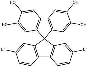 1,2-Benzenediol, 4,4'-(2,7-dibromo-9H-fluoren-9-ylidene)bis- 结构式