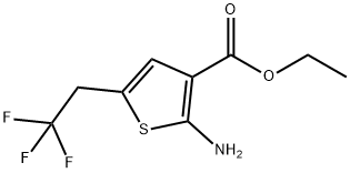 2-氨基-5-(2,2,2-三氟乙基)噻吩-3-甲酸乙酯 结构式