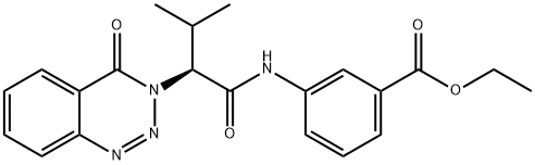 ethyl 3-{[3-methyl-2-(4-oxo-1,2,3-benzotriazin-3(4H)-yl)butanoyl]amino}benzoate 结构式