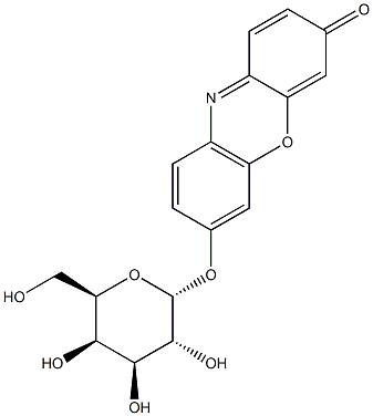 7-(ALPHA-D-吡喃半乳糖基氧基)-3H-吩恶嗪-3-酮 结构式