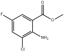 2-氨基-3-氯-5-氟苯甲酸甲酯 结构式