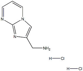 咪唑并[1,2-A]嘧啶-2-基-甲基胺盐酸盐 结构式