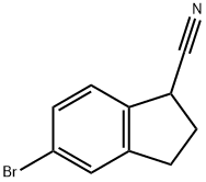 5-bromo-2,3-dihydro-1H-indene-1-carbonitrile 结构式