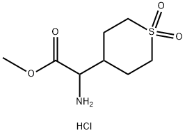 2-氨基-2-(1,1-二氧代-4-四氢噻喃基)乙酸甲酯盐酸盐 结构式