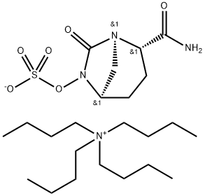 (1R,2S,5R)-2-(氨基羰基)-7-氧代-1,6-二氮杂双环[3.2.1]辛-6-基硫酸酯(四丁基铵)盐 结构式