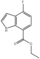 4-氟-1H-吲哚-7-羧酸乙酯 结构式