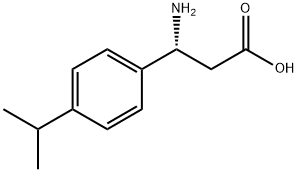 (R)-3-氨基-3-(4-异丙基苯基)丙酸 结构式