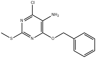 4-(Benzyloxy)-6-chloro-2-(methylthio)pyrimidin-5-amine 结构式