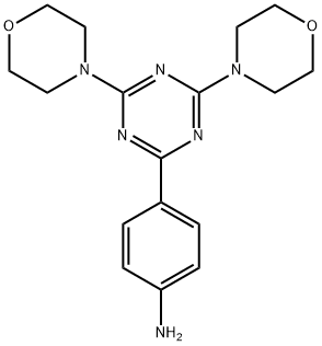 4-(4,6-二吗啡啉-1,3,5-三嗪-2-基)苯胺 结构式