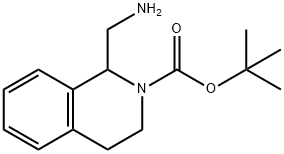 1-(氨基甲基)-3,4-二氢异喹啉-2(1H)-羧酸叔丁酯 结构式