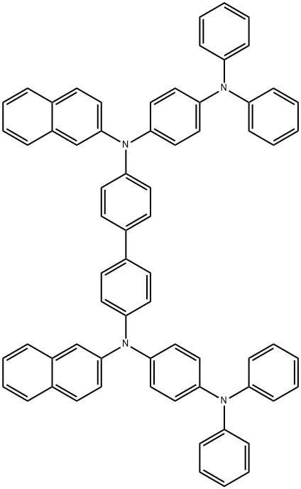 N1,N1'-(联苯基-4,4'-二基)双(N1-(萘-2-基)-N4,N4-二苯基苯-1,4-二胺) 结构式