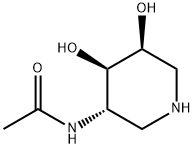 N-[(3S,4R,5S)-4,5-二羟基-3-哌啶基]乙酰胺 结构式
