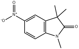 1,3,3-三甲基-5-硝基吲哚-2-酮 结构式