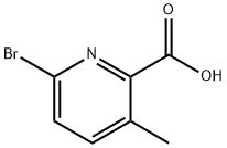 6-溴-3-甲基吡啶-2-羧酸 结构式