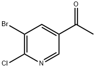 1-(5-溴-6-氯吡啶-3-基)乙-1-酮 结构式