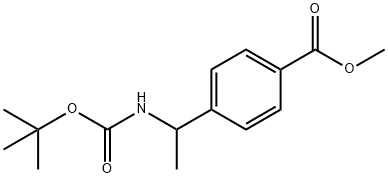 4-[1-(BOC-氨基)乙基]苯甲酸甲酯 结构式