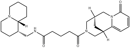 N-(((1S,9aR)-octahydro-1H-quinolizin-1-yl)methyl)-5-oxo-5-((1S,5S)-8-oxo-5,6-dihydro-1H-1,5-methanopyrido[1,2-a][1,5]diazocin-3(2H,4H,8H)-yl)pentanamide 结构式