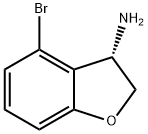 4-溴-2,3-二氢-苯并呋喃-3-胺 结构式