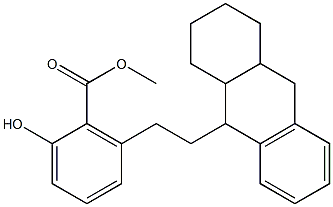 2-Hydroxy-6-[2-(1,2,3,4,4a,9,9a,10-octahydro-anthracen-9-yl)-ethyl]-benzoic acid methyl ester 结构式