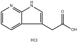 1H-吡咯并[2,3-B]吡啶-3-乙酸盐酸盐 结构式