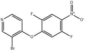 3-Bromo-4-(2,5-difluoro-4-nitrophenoxy)pyridine 结构式
