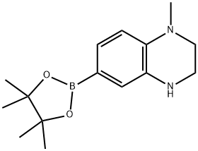 1-甲基-1,2,3,4-四氢喹喔啉-6-硼酸频哪醇酯 结构式
