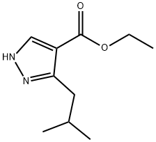 ethyl 3-isobutyl-1H-pyrazole-4-carboxylate 结构式