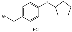 4-(环戊氧基)苯基]甲胺盐酸盐 结构式