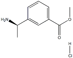 (R)-3-(1-氨基乙基)苯甲酸甲酯盐酸盐 结构式