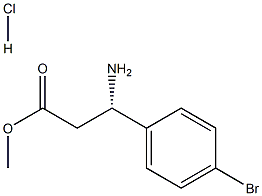 (S)-3-氨基-3-(4-溴苯基)丙酸甲酯盐酸盐 结构式