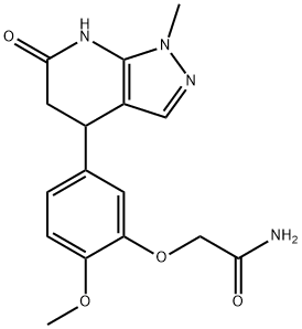 2-(2-methoxy-5-(1-methyl-6-oxo-4,5,6,7-tetrahydro-1H-pyrazolo[3,4-b]pyridin-4-yl)phenoxy)acetamide 结构式