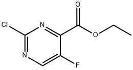 2-氯-5-氟嘧啶-4-甲酸乙酯 结构式