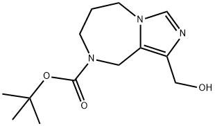 叔-丁基 1-(羟甲基)-6,7-二氢-5H-咪唑并[1,5-A][1,4]二氮杂卓-8(9H)-甲酸基酯 结构式