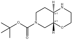 Trans-Tert-Butylhexahydro-1H-Pyrido[3,4-B][1,4]Oxazine-6(7H)-Carboxylate 结构式