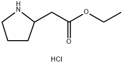 乙基 2-(吡咯烷-2-基)醋酸盐盐酸 结构式