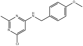 6-氯-N-[(4-甲氧基苯基)甲基]-2-甲基嘧啶-4-胺 结构式