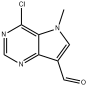 4-Chloro-5-methyl-5H-pyrrolo[3,2-d]pyrimidine-7-carbaldehyde 结构式