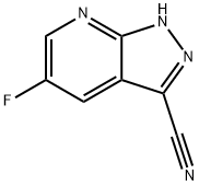 5-氟-1H-吡唑并[3,4-B]-吡啶-3-甲腈 结构式